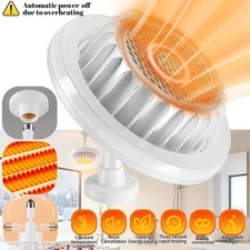 Bathroom Ceiling Heater Electric Heating Fan Light with Remote Control E27 Screw