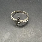 Vintage Crucifix Sterling Silver Cross Ring Size 7.25 051626@