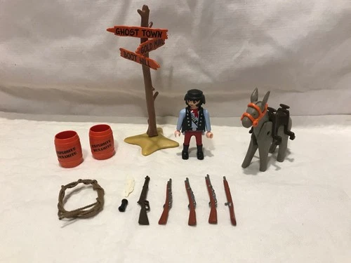 Playmobil Geobra Vintage 3816 Rifle Merchant Sign Smuggler West Arm Dealer