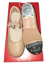 Capezio Shuffle Tap Beige Tap Dance Shoes Unisex 356C Tap Performance Footwear