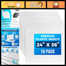 10-Pack 24x36 Waterproof Corrugated Plastic Sheets - Extra Large Blank Yard Sign