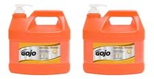 Hand Cleaner  w/ Pump-Dispenser, Natural Orange 1-Gal - Gojo 0945-04 (2-PACK)