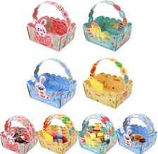 Cestini Di Pasqua Di Carta, Cesto Regalo per Uovo Di Pasqua, Cesti Pasquali Kit 