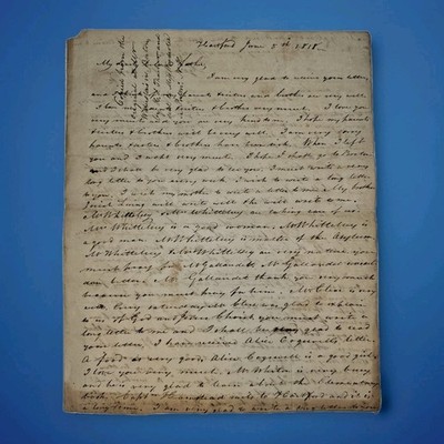 Rare 1818 Letter Written by a Deaf & Dumb Student at America s First Deaf School