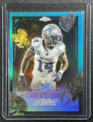 2025 Topps Chrome Amon-Ra St. Brown Aqua Refractor (RAW)