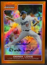 2006 Bowman Chrome Orange Refractor Derek Lowe 04/25 NM 107 Dodgers Red Sox RARE