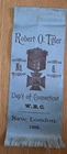 1892 W.R.C. GAR Ribbon  Dep't of Connecticut Robert O Tyler No. 6 New London