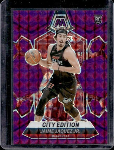 2023-24 Panini Mosaic Jaime Jaquez Jr. RC Purple Rookie City Edition #/99 Heat