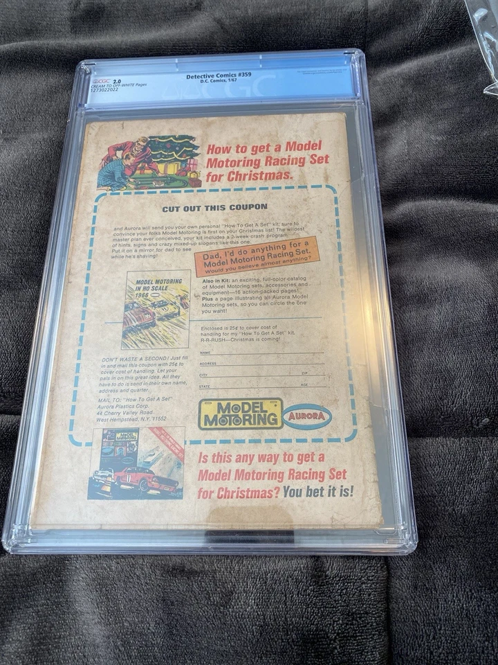 Detective Comics #359 D.C Comics 1/67 Origin & 1st App of Batgirl CGC 2.0 - Image 2 of 2