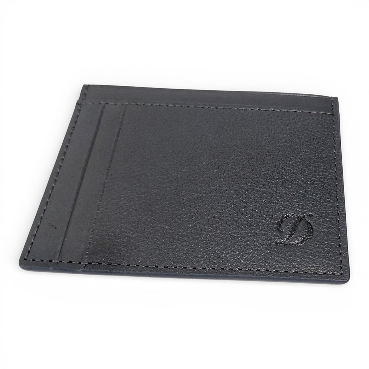 S.T. Dupont 093004C Outlet SLG Grained Grey Leather Men Credit