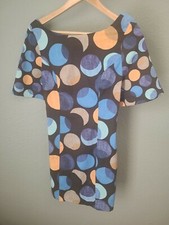 Farm Rio Short Sleeve Short Dress Moon Pattern Size P