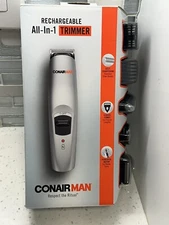 New Conair Man 13-Piece Rechargeable All-In-One Trimmer Grooming System GMT189R