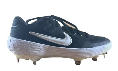 Nike Alpha Huarache Elite 2 Low Air Zoom Black White Cleats AJ6873-001 Size 7