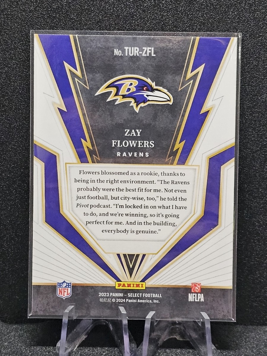 ❤︎❤︎❤︎ 2023 Panini Select Zay Flowers TurboCharged Insert Rookie RC