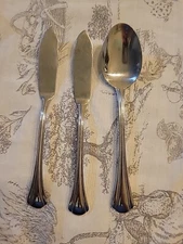 3 Pc Pfaltzgraff MARGATE Stainless Korea Spoon Butter Knife Spreader