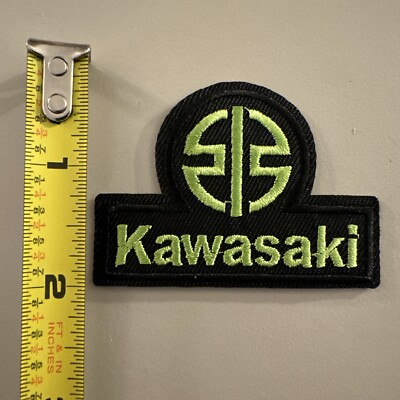 #ad Kawasaki Embroidered Iron on patch Racing Motorcycle $3.99