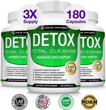 Liver Cleanse Detox&Repair 3 BOTTLES Formula +22 Herbs Support 5 Day Fast-Acting