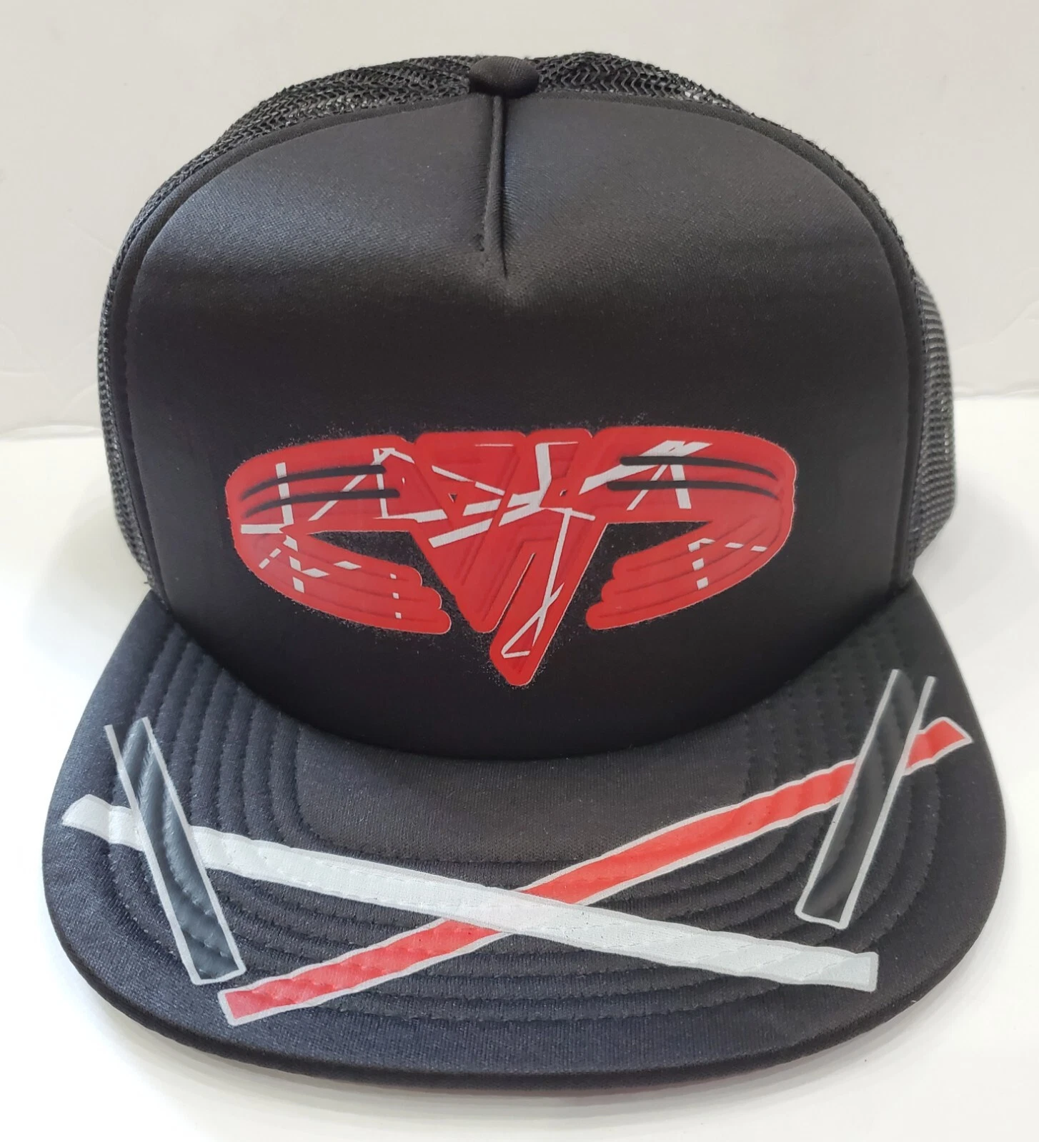 Classic Rock Colors VH Red White Black Lines Trucker Snapback Adjustable 5Panel