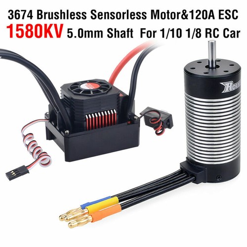 Rocket 3674 Brushless Motor 2250KV 1900KV 1580KV 120A ESC für 1/8 1/10 RC Car - Bild 15 von 15