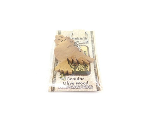 12 Pcs Olive Wood Key Ring Key Chain Dove of Peace Hand Carved Holy Land - Picture 3 of 6