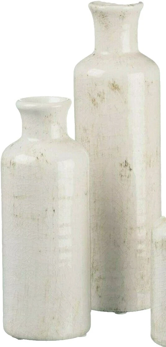 Art Deco Art Jarrones Blanco