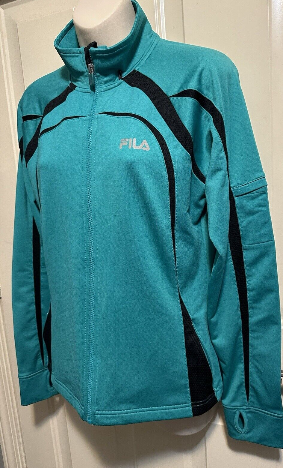 FILA Giacca Donna Verde Teal Full Zip Medium
