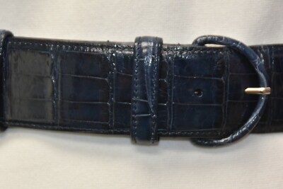 $1890 NEW Oscar de la Renta Glossy Alligator Crocodile Waist  display picture 1