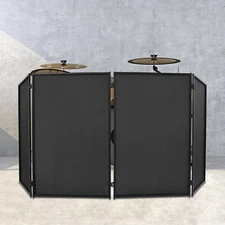 DJ Event Facade Portable Foldable 4-Panel Light Metal Frame Booth W/ Carry Bag