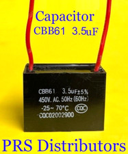 CBB61 3.5uF 3.5mF Motor Ceiling Fan Capacitor replacement 2-Wire 450VAC 50/60 HZ