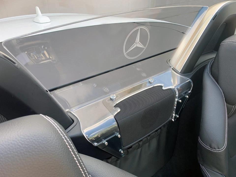 Defletor de vento 2012-2020 compatível com kit de iluminação de para-brisa Mercedes-Benz SLK R172 - Imagem 3 de 4