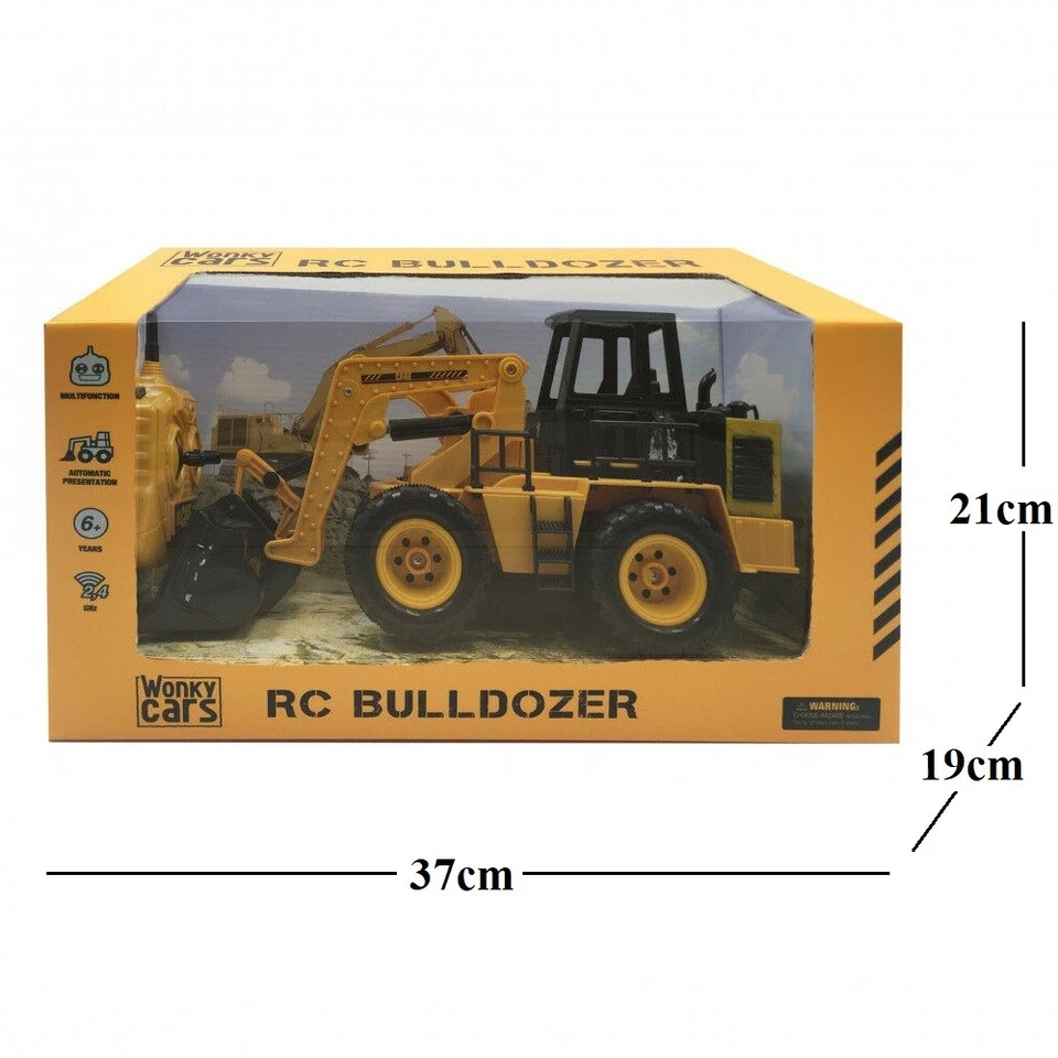 RC Bulldozer Ruspa Macchine da Cantiere Telecomandata 2,4 GHz Wonky Cars - Immagine 3 di 3