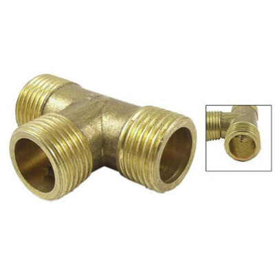 Brass T Shape Water Fuel Pipe Equal Male Tee Adapter Connector 1/2 US A3GU