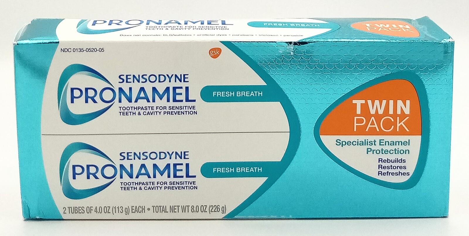 Sensodyne ProNamel Fresh Breath Toothpaste Twin Pack (two4 oz. tubes) Exp 5/24 310158830863 eBay