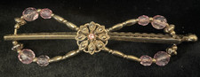 Art Deco style Gold Tone HAIR CLIP SILVER VINTAGE Hair clip by FLEX18    