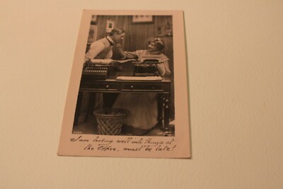 Blick ins Büro... Poststempel 1909 Davidson Brother's RP
