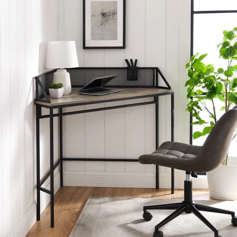 Bowie Corner Office Desk Writing Desk Corner Desk DarkWalnut