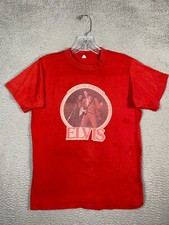 VTG Elvis Presley 70's Shirt Men Small King Forever Tour USA Made Single Stitch