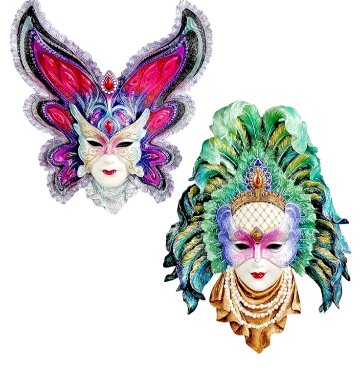 Design Toscano carnivale masquerade Venetian Mardi Gras masks peacock butterfly - Image 4 of 4