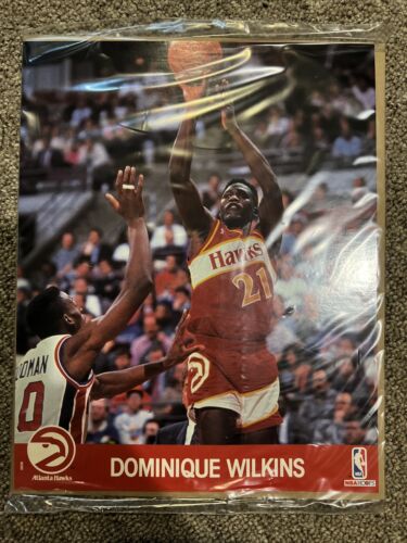1990-91 NBA HOOPS ACTION PHOTO 8X10 DOMINIQUE WILKINS ATLANTA HAWKS NEW! RARE 🔥 - 第 1/3 張圖片