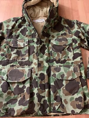 ダックハンターカモ ペンキ GORE-TEX 裾ジップ USA製 cabelas 古着 80s USA製 Cabela's 「GORE-TEX」 ダックハンター カモ 迷彩 ゴア
