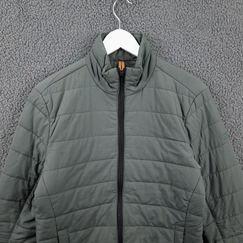 TIMBERLAND Jacket Mens S Small Puffer Grey Quilted Insulated Full Zip - Picture 2 of 12