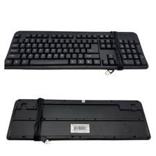 iMicro Wired USB English Keyboard Full Size Slim Black HIPS Cable 1.8m for PC