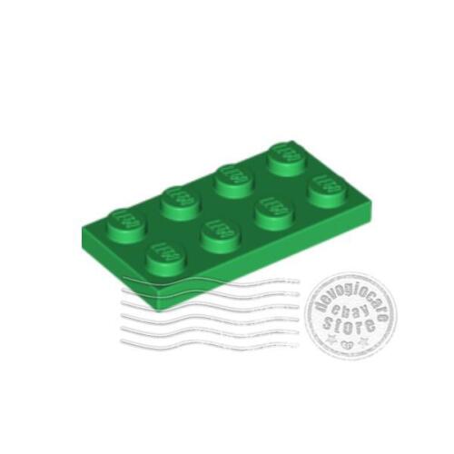 6x LEGO 3020 Piastra 2x4 Verde | 302028