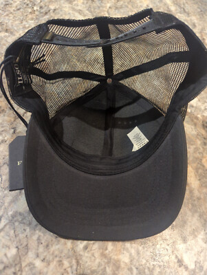 NWD CC Filson Solid Black Mesh Logger Cap Snapback Trucker Hat