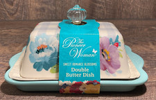 The Pioneer Woman Double Butter Dish- Sweet Romance Blossoms Pattern 2pc- NIP🧈