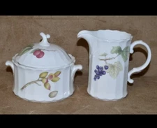 mikassa belle cream & sugar set