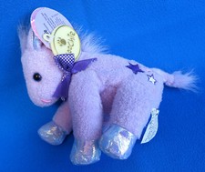 LILAC PRETTY PONY little plush HORSE soft toy beanie PINK PURPLE STARS * KOOCHIE