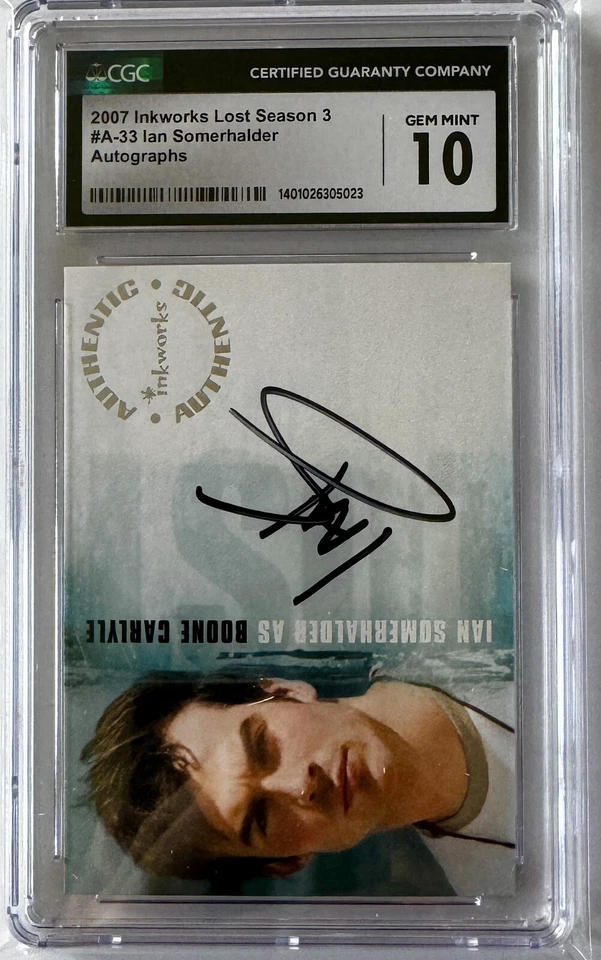 Ian Somerhalder Autographed Trading Card - LOST Season 3 - CGC Graded 10 🤩 - Image 3 of 4
