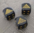 Talisman Promo Dice Set of 3- Gen Con 2024 Exclusive Black Gold Board Game D6