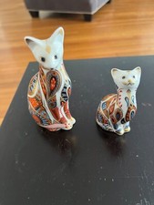 ROYAL CROWN DERBY PAPERWEIGHTS SIAMESE CAT and kitten